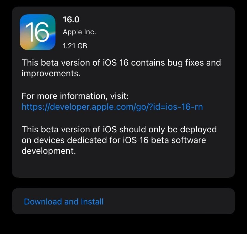 Apple releases iOS 16